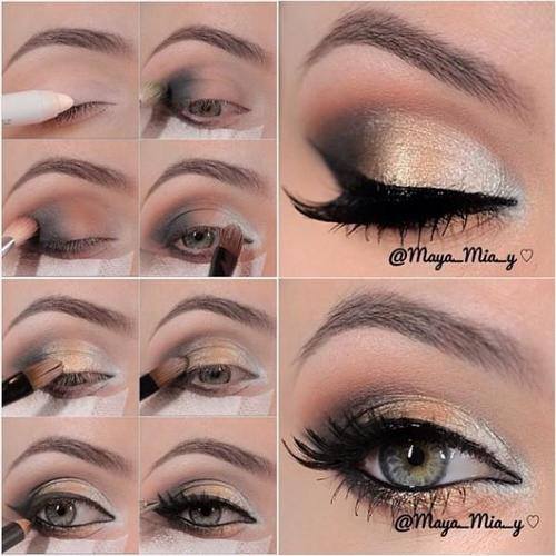 Stunning Shimmery Gold Purple Eye Makeup Tutorials