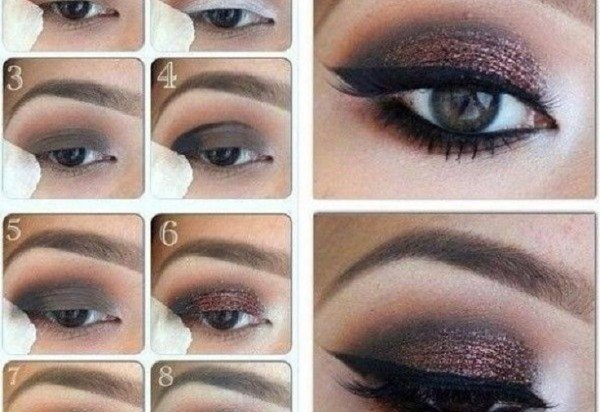 Stunning Shimmery Smokey Eye Makeup DIY Tutorials