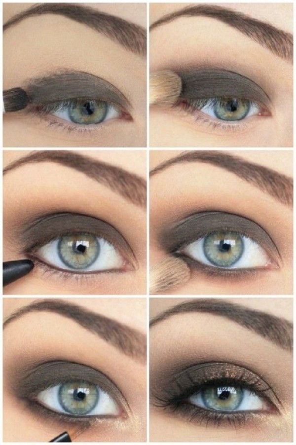 Stunning Shimmery Smokey Eye Makeup DIY Tutorials17