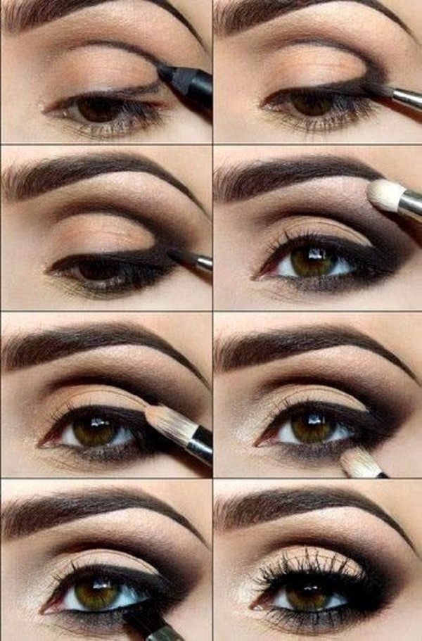 Stunning Shimmery Smokey Eye Makeup DIY Tutorials18