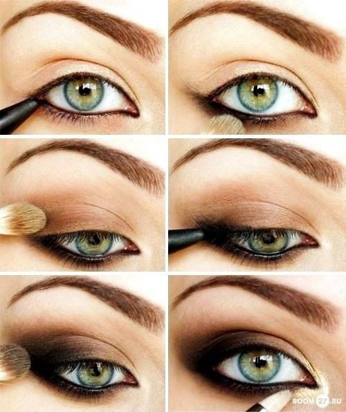 Stunning Shimmery SmokeyEye Makeup DIY Tutorials - Brown smokey eyes