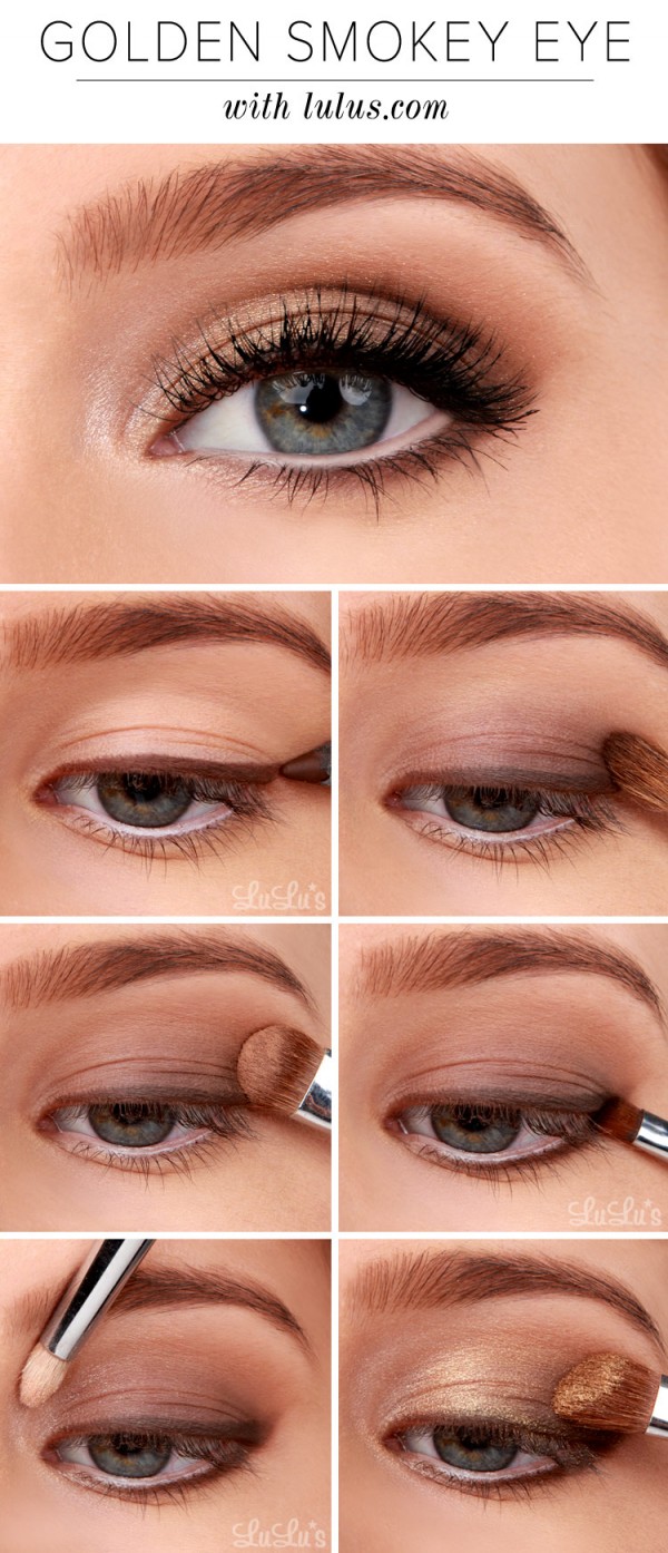 Stunning Shimmery Smokey Eye Makeup DIY Tutorials