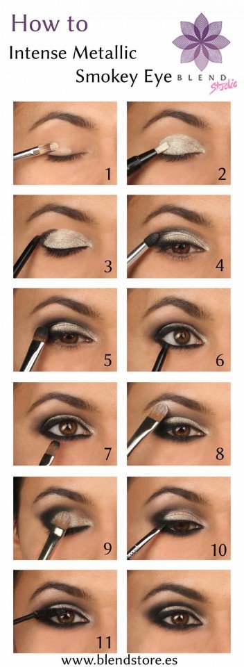 Stunning Shimmery Smokey Eye Makeup DIY Tutorials