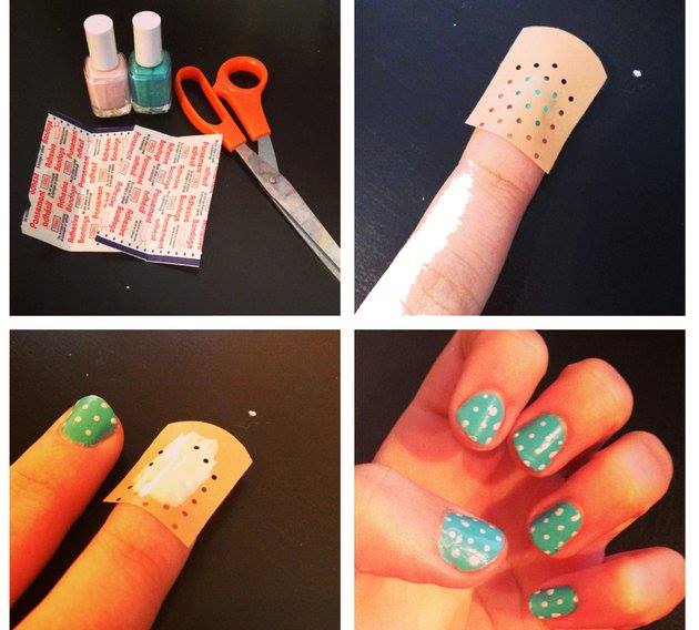 Use a band aid to create dots