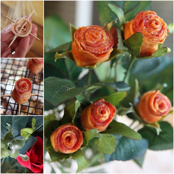 bacon rose bouquet f