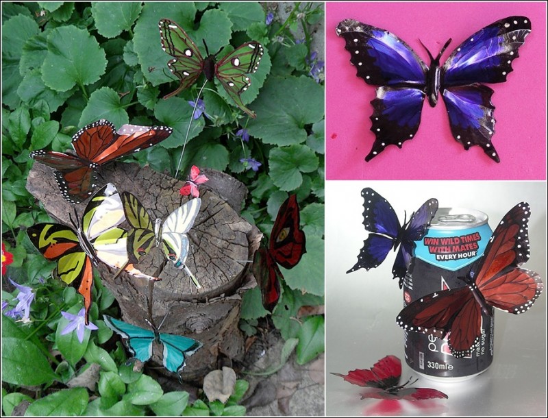 DIY Beautiful Butterflies from Drink Can-DIY Soda Can Butterfly