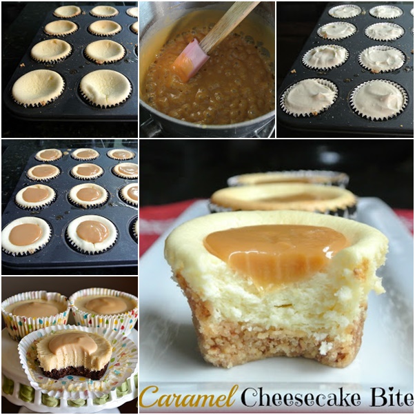 caramel cheese cake bite