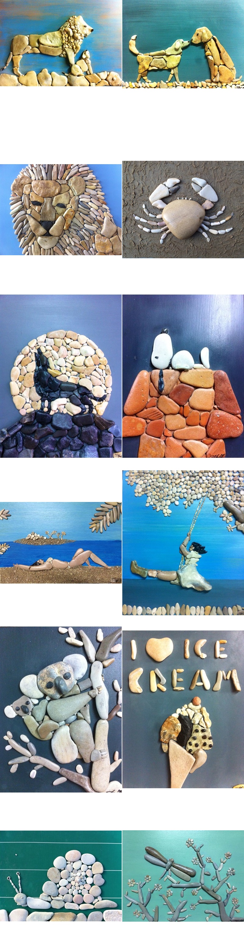 creative stone art details