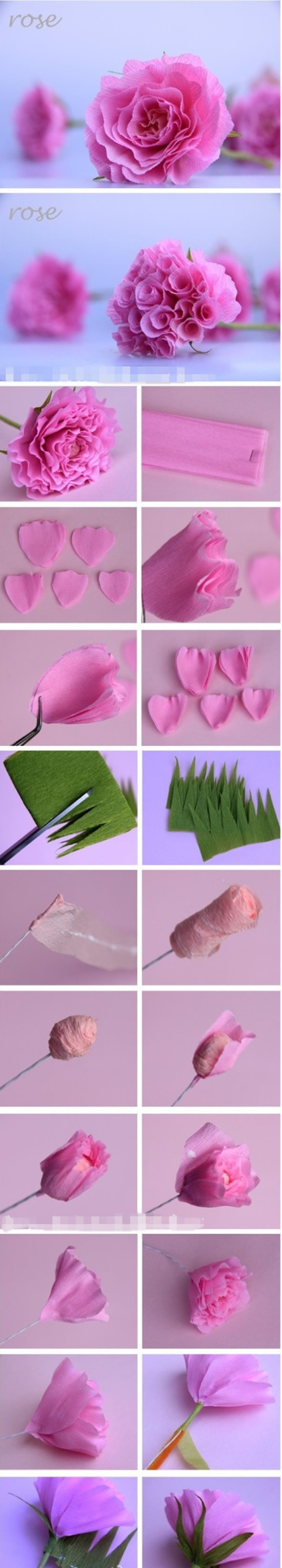 DIY CREPE PAPER ROSES TUTORIAL 