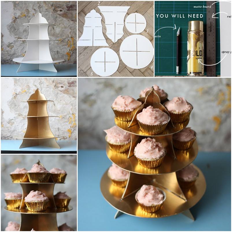 cupcake stand from cardboard