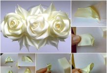 How to DIY Satin Ribbon Rose Flower Hairclip How to diy satin ribbon rose hairclip