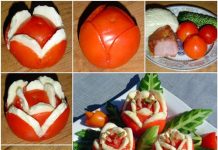 How to DIY Yummy Tomato and Cheese Flowers Salad diy-yummy-tomato-and-cheese-flowers-salad-f