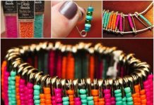 How to DIY Simple Beaded Safety Pin Bracelet easy bead bracelet