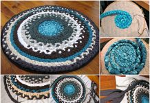 How to DIY Easy Braided Fabric Rug easy braid bathroom rug