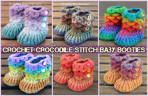 Crochet Dragon Scale Crocodile Stitch Boots Free Patterns-Video