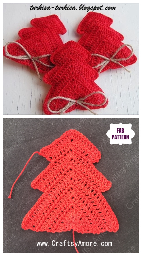 DIY Crochet Christmas Tree Ornament Free Crochet Pattern