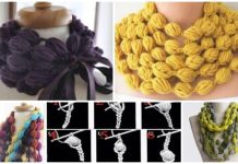 DIY Crochet Bubble Puff Stitch Scarf Necklace – Video DIY Crochet Bubble Puff Stitch Scarf Necklace - Video