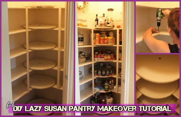 DIY Lazy Susan Pantry Makeover Tutorial