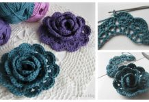 DIY Pretty 3D Lace Rose Free Crochet Pattern DIY Pretty 3D Lace Rose Free Crochet Pattern