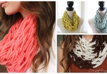 How to DIY Arm Knitted Scarf in 30 Minutes Tutorial – Video How to DIY Arm Knitted Scarf in 30 Minutes Tutorial - Video
