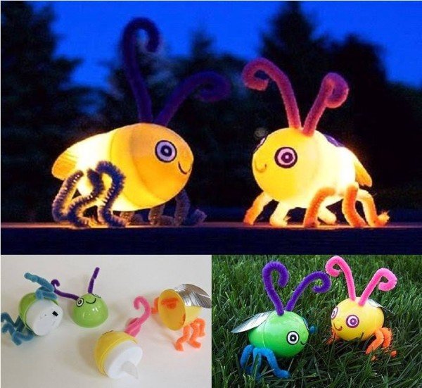 DIY Homemade Easter Egg Glow Fireflies