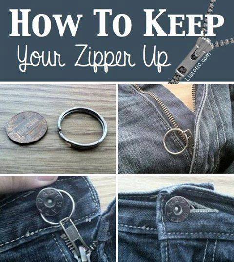 how to keep your zipper up