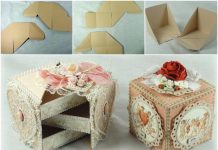 How to DIY Secret Jewelry Box from Cardboard layered jewelry box from cardboard