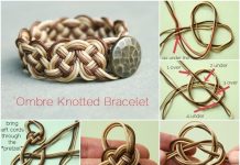 How to DIY Stylish Ombre Knotted Bracelet ombre knotted bracelet