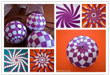How to DIY Pretty Paper Woven Baubles pretty woven paper bauble f