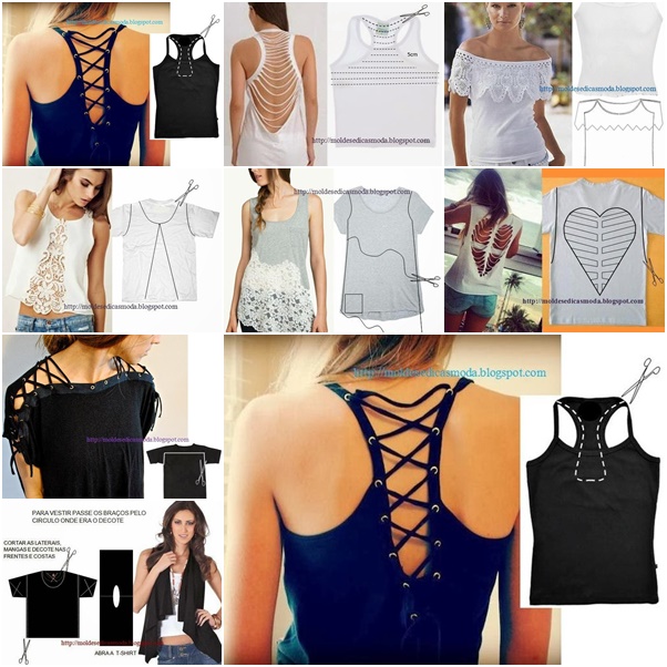 20+ Ways and Ideas to Refashion T-shirt into Chic Top