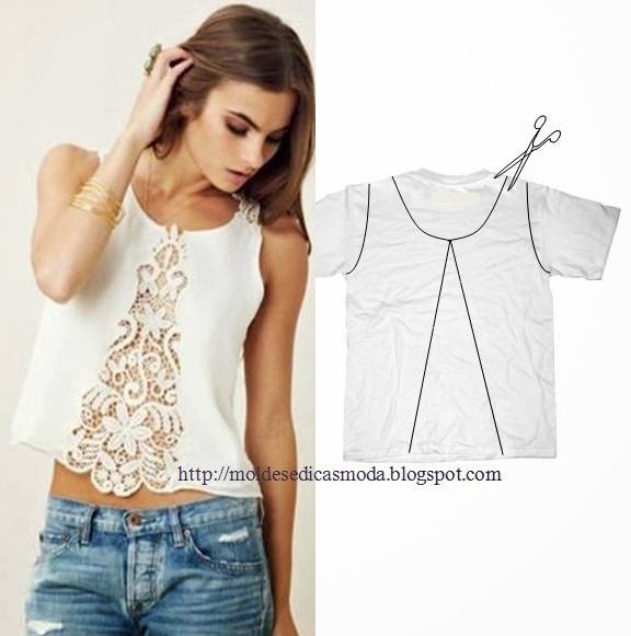 20+ Ways and Ideas to Refashion T-shirt into Chic Top03.jpg