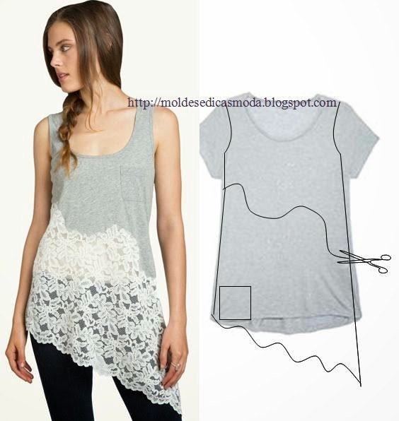 20+ Ways and Ideas to Refashion T-shirt into Chic Top05.jpg