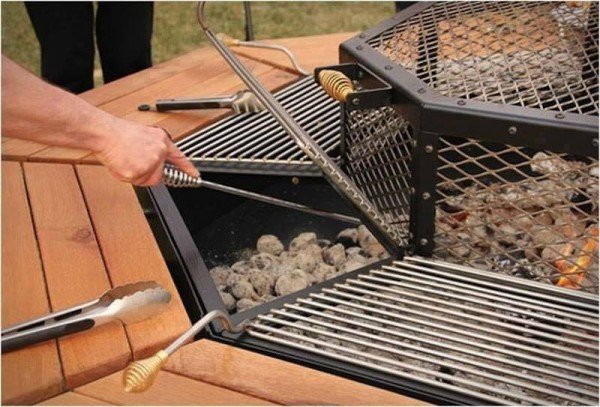 Creative Multi-Purpose Jag Grill Firepit BBQ Table