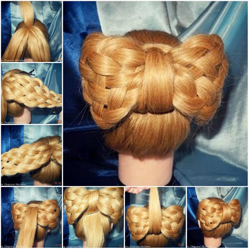 DIY Braided Big Bow Hairstyle