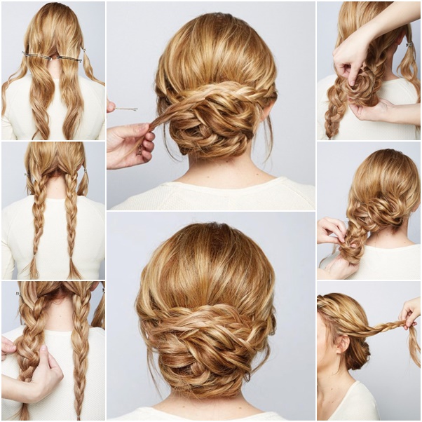 DIY Chic Braided Chignon hairstyle