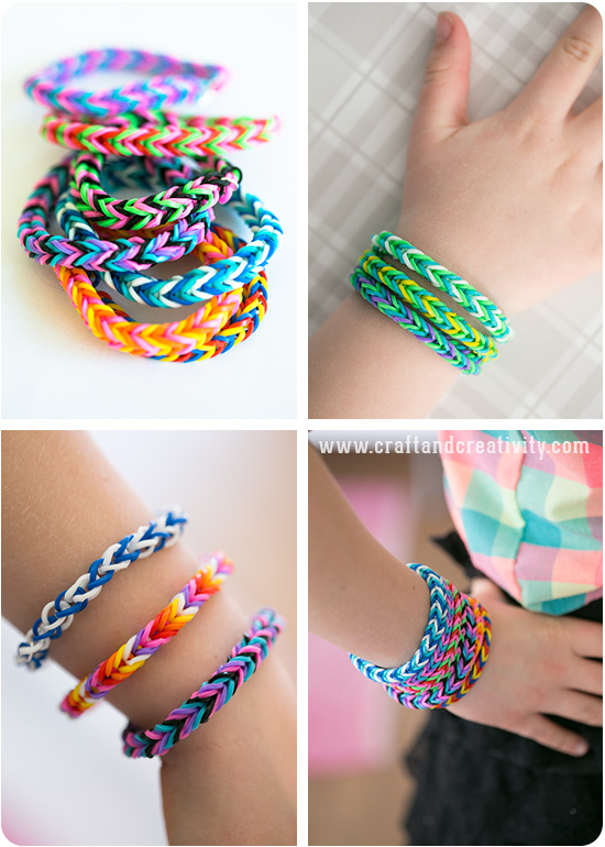 How to DIY Colorful Rubber Band Bracelet (Video)