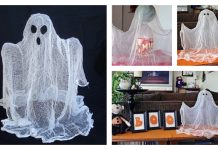 Halloween Crafts: DIY Simple Floating Ghost Out of Cheesecloth Tutorial Halloween Crafts: DIY Simple Floating Ghost Out of Cheesecloth Tutorial