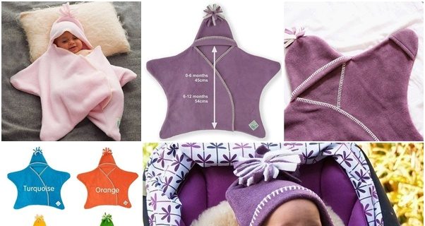 star fleece baby wrap