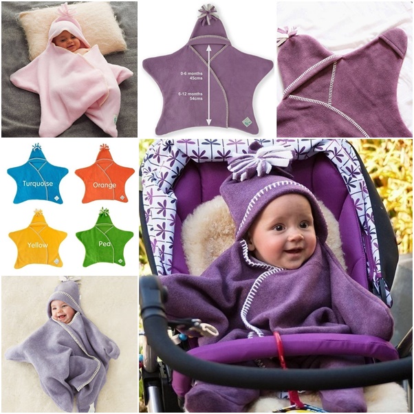 DIY Fleece Star Baby Wrap