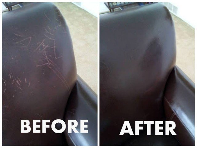 Remove Scratches From Leather With One, How To Remove Scratch Marks From Leather Sofa