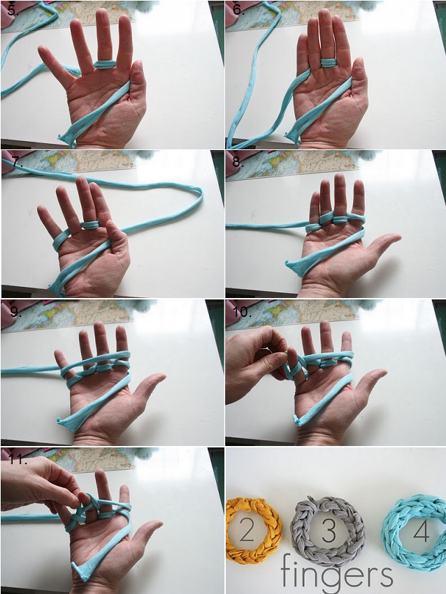 Jersey Finger Knitted Bracelets