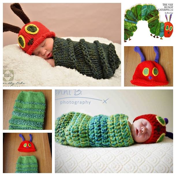 Newborn Caterpillar Hat & Cocoon