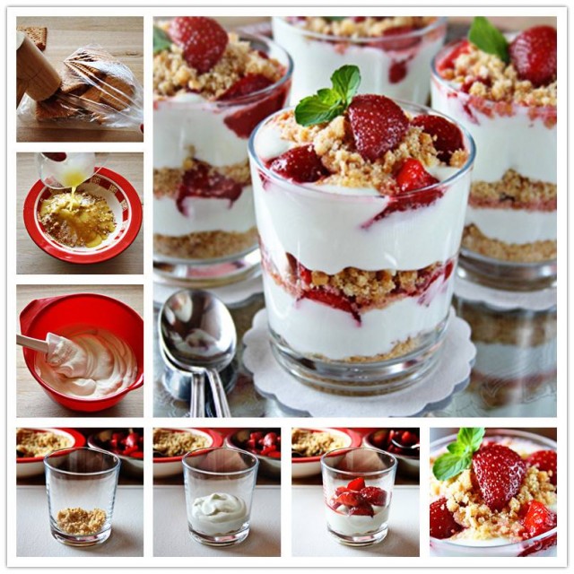 DIY Strawberry Cheesecake Parfait