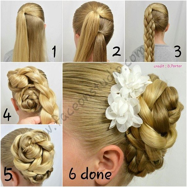 double braided hairbun