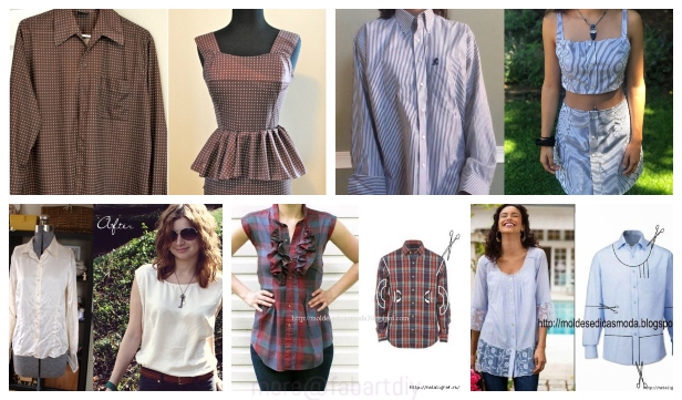 Repurpose Old Shirts into tops