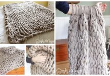 DIY Arm Knit Blanket Free Knitting Pattern in 45 Minutes – Video DIY Arm Knit Blanket Free Knitting Pattern in 45 Minutes - Video