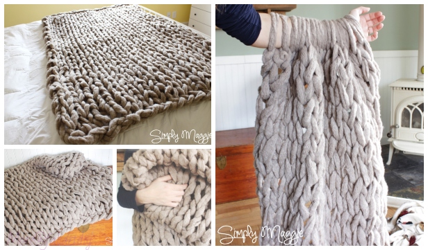 how to arm knit a blanket with thin yarn pin_edited-2