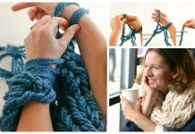 DIY Arm Knitting Scarf Tutorial – Video DIY Arm Knitting Scarf Tutorial - Video