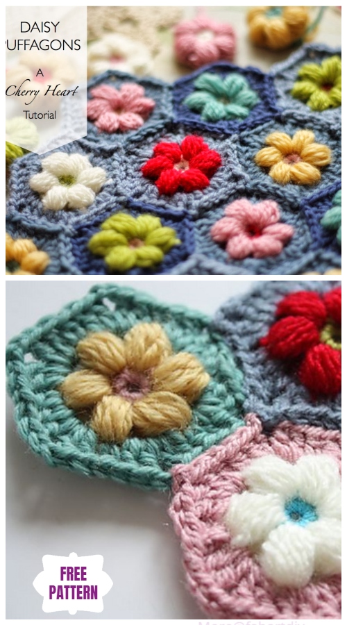 DIY Crochet Puff Stitch Blanket Free Crochet Patterns