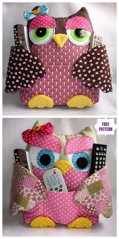DIY Fabric Owl Pillow Free Sew Pattern